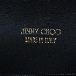 Pre Owned Jimmy Choo Black Snakeskin Reese Clutch
