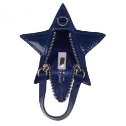 Pre Owned Jimmy Choo Blue Patent Star Pouch