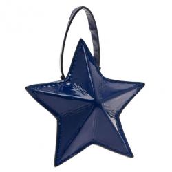 Pre Owned Jimmy Choo Blue Patent Star Pouch