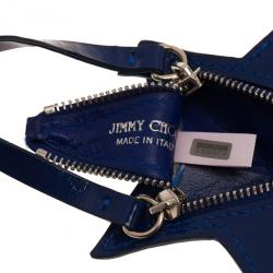 Pre Owned Jimmy Choo Blue Patent Star Pouch