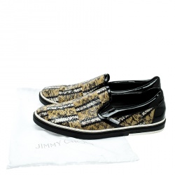 Jimmy Choo Multicolor Python Slip On Sneakers Size 43