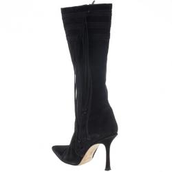 مملوكة مسبقًا Jimmy Choo Black Suede Knee Boots Size 37.5