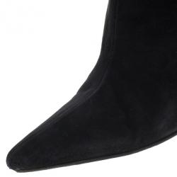 مملوكة مسبقًا Jimmy Choo Black Suede Knee Boots Size 37.5