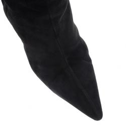مملوكة مسبقًا Jimmy Choo Black Suede Knee Boots Size 37.5