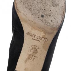 مملوكة مسبقًا Jimmy Choo Black Suede Knee Boots Size 37.5