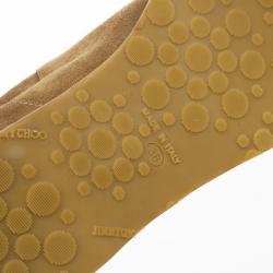 Pre Owned Jimmy Choo Brown Suede Yazz Knee Length Fur Lined Boots Size 38