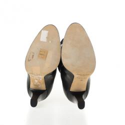 Pre Owned Jimmy Choo Gallant Black Fitted Calf Leather Over the Knee Boots Size 36