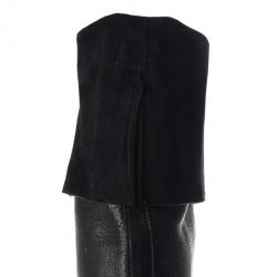 Pre Owned Jimmy Choo Gallant Black Fitted Calf Leather Over the Knee Boots Size 36