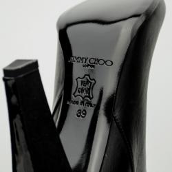 مملوكة مسبقًا Jimmy Choo Black Leather Mid Calf Boots Size 39