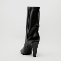 مملوكة مسبقًا Jimmy Choo Black Leather Mid Calf Boots Size 39