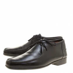 Pre Owned J.M.Weston Black Leather Lace Up Derby Size 42.5