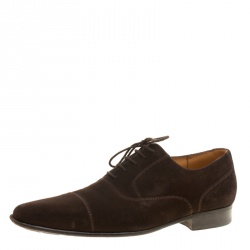 J.M.Weston Dark Brown Suede Lace Up Oxfords Size 43