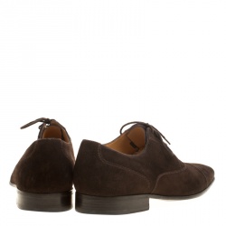 J.M.Weston Dark Brown Suede Lace Up Oxfords Size 43
