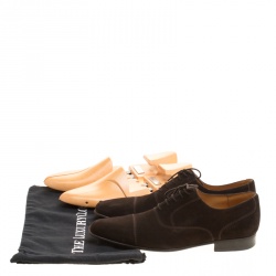 J.M.Weston Dark Brown Suede Lace Up Oxfords Size 43