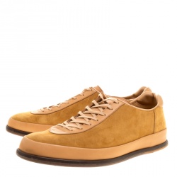 J.M.Weston Beige Suede and Leather Low Top Sneakers Size 42.5