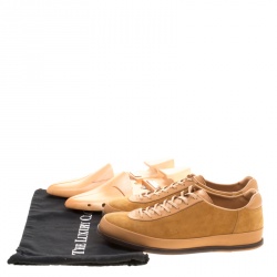 J.M.Weston Beige Suede and Leather Low Top Sneakers Size 42.5
