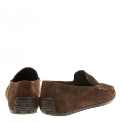 Pre Owned J.M.Weston Brown Suede Penny Loafers Size 42.5