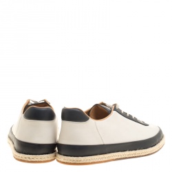 J.M.Weston Two Tone Leather Espadrille Low Top Sneakers Size 42.5