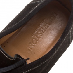 J.M.Weston Black Suede Lace Up Derby Size 42.5