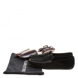 J.M.Weston Black Suede Penny Loafers Size 42.5