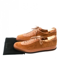 J.M.Weston Beige Suede and Leather Low Top Sneakers Size 42