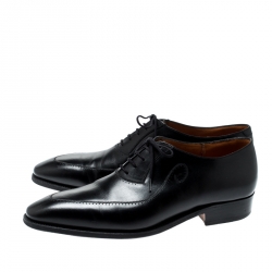 J.M.Weston Black Leather Oxfords Size 42