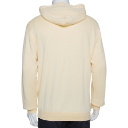 John Elliott Light Yellow Vintage Cotton Fleece Hoodie L