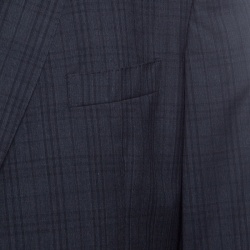 John Varvatos Super 130s Grey Checked Wool Tailored Blazer 3XL