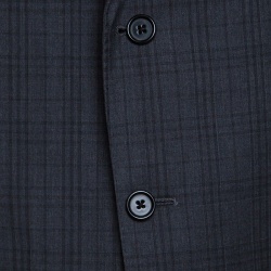 John Varvatos Super 130s Grey Checked Wool Tailored Blazer 3XL
