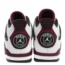 Air Jordan 4 Retro Tri Color Leather Paris Saint Germain Sneakers Size 42
