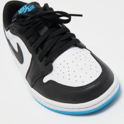 Pre Owned Jordan Blue Leather Jordan-1-Retro-Low Top Sneakers Size 40