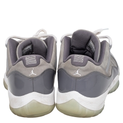 Jordan Cool Grey Patent Leather And Nubuck Leather Air Jordan 11 Retro Sneaker Size 46