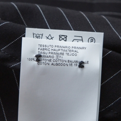 Pre Owned Just Cavalli Monochrome Striped Cotton Long Sleeve Button Front Shirt L