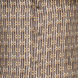 Pre Owned Just Cavalli Brown Printed Silk Long Sleeve Buttondown Shirt M