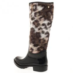 Pre Owned Just Cavalli Leopard Rain Boots Size 36