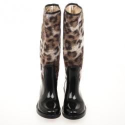 Pre Owned Just Cavalli Leopard Rain Boots Size 36
