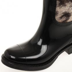 Pre Owned Just Cavalli Leopard Rain Boots Size 36