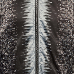 Just Cavalli Multicolor Animal Print Synthetic Bomber Jacket L