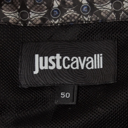 Just Cavalli Multicolor Animal Print Synthetic Bomber Jacket L