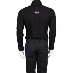 Pre Owned Just Cavalli Black Inverted Pocket Detail Button Front Shirt XL