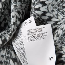 Just Cavalli Monochrome Printed Stretch Cotton Long Sleeve Button Front Shirt L