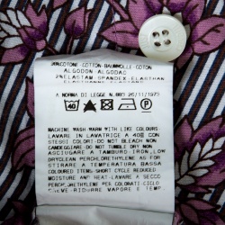 Pre Owned Just Cavalli Multicolor Striped Floral Printed Long Sleeve Slim Fit Shirt XL