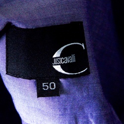 Pre Owned Just Cavalli Purple Butterfly Printed Cotton Long Sleeve Shirt L