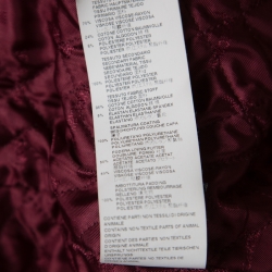 Pre Owned Just Cavalli Printed Corduroy and Coated Denim Zip Front Bomber Jacket L