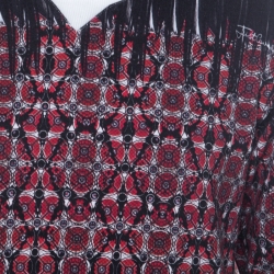 Pre Owned Just Cavalli Multicolor Knit Circle Print Crew Neck Sweatshirt XL 