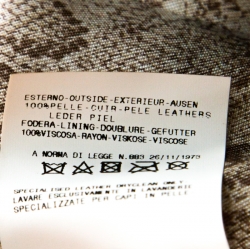 Pre Owned Just Cavalli Brown Leather Pleated Yoke Detail Jacket 5XL