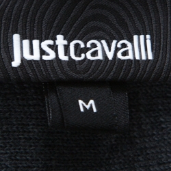 Pre Owned Just Cavalli Grey Wool Lion Print Sweater M