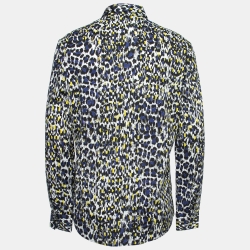 Pre Owned Just Cavalli Multicolour Printed Cotton Button Front Shirt XL