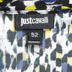 Pre Owned Just Cavalli Multicolour Printed Cotton Button Front Shirt XL