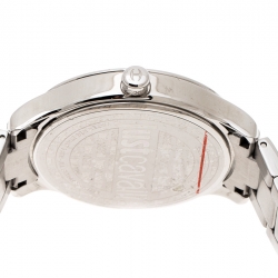 Pre Owned Just Cavalli Silver Stainless Steel 7253127530 Men's Wristwatch 42 mm